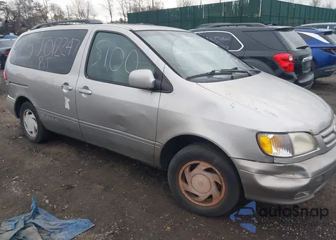 2001 Toyota Sienna Xle z USA, uszkodzony, nr VIN 4T3ZF13C91U387517